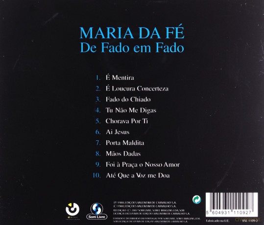Maria Da Fé: De Fado Em Fado [CD]