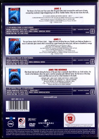 Jaws 2|Jaws 3|Jaws: The Revenge (Szczęki 2|Szczęki 3|Szczęki 4: Zemsta) [3DVD]