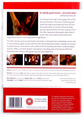 Marquis de Sade s Justine [DVD]
