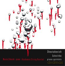 Marcin Sikorski, Akademos String Quartet: Shostakovitch, Schnittke: Piano Quintets [CD]