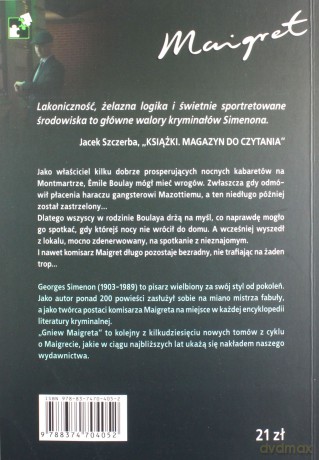 Gniew Maigreta - Georges Simenon [KSIĄŻKA]