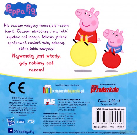 Peppa Pig Historie z morałem Wspólna zabawa [KSIĄŻKA]