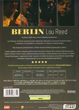 Lou Reed: Berlin [DVD]