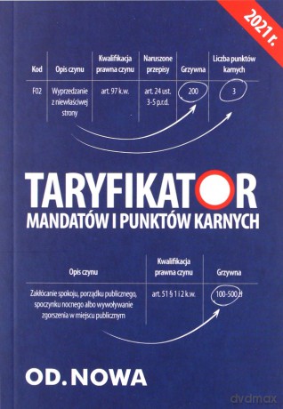 Taryfikator mandatów i punktów karnych 2020 [KSIĄŻKA]