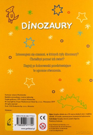 Dinozaury kolorowanki przedszkolaka [KSIĄŻKA]