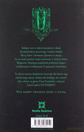 Harry Potter i komnata tajemnic wyd. Slytherin - Joanne K. Rowling [KSIĄŻKA]