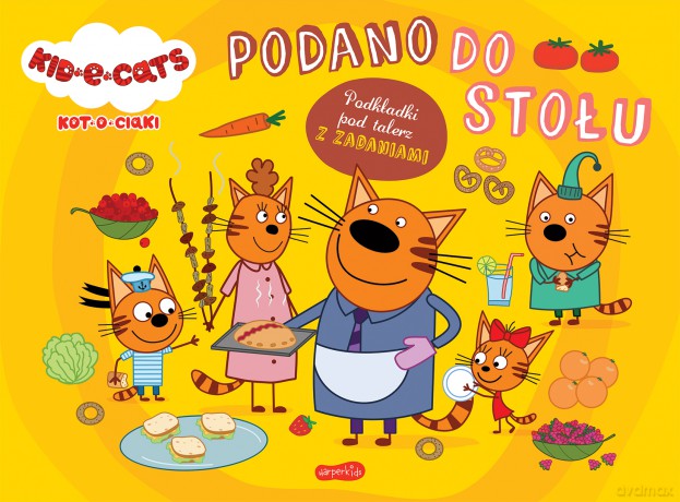 Kot-o-ciaki. Podano do stołu. Podkładki pod talerz z zadaniami [KSIĄŻKA]