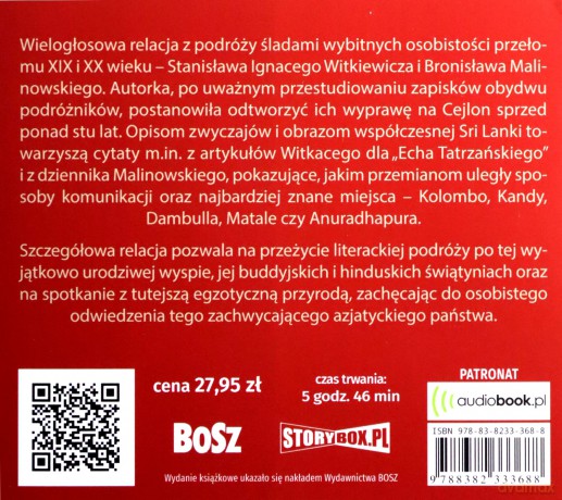 Moja podróż z Witkacym i Malinowskim na Cejlon - Alina Kręcisz [AUDIOBOOK]