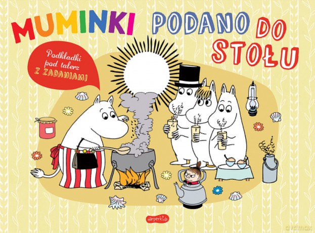 Muminki. Podano do stołu. Podkładki pod talerz z zadaniami - Marta Stochmiałek [KSIĄŻKA]