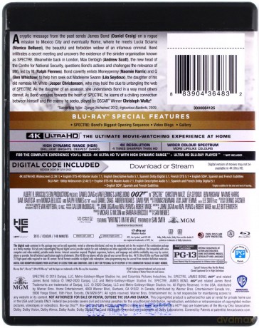 007 James Bond Spectre [Blu-Ray 4K]+[Blu-Ray]