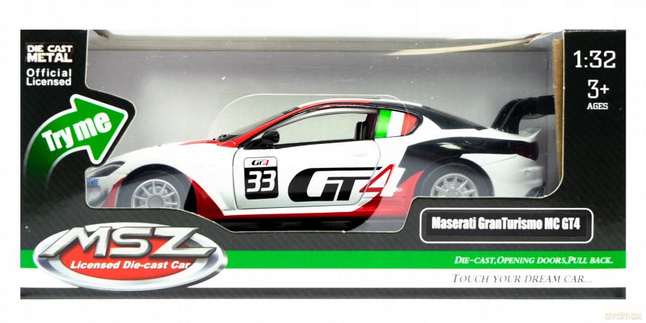 Maserati Grand Turismo MC GT4 Biały 1:32