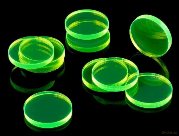 Znaczniki akryl zielone fluo okrągłe 22x3mm 10 szt