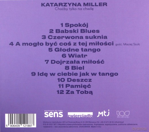 Katarzyna Miller: Choćby tylko na chwilę [CD]