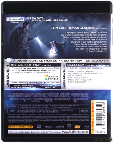 Alien: Covenant (Obcy: Przymierze) [Blu-Ray 4K]+[Blu-Ray]