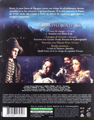 Captain Fracassa's Journey (Kapitan Fracasse) [Blu-Ray]