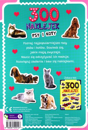 300 naklejek. Psy i koty [KSIĄŻKA]