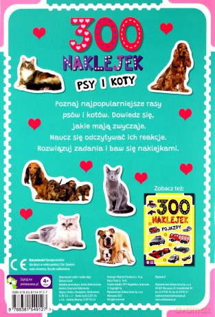 300 naklejek. Psy i koty [KSIĄŻKA]