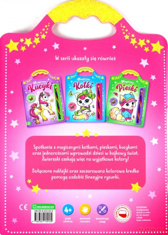 Magiczne jednorożce. Kolorowanka z naklejkami. Zaczarowana kredka - Sylwia Kajdana [KSIĄŻKA]