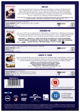 One Day / Remember Me / Charlie St. Cloud (Jeden dzień / Twój na zawsze / Charlie St. Cloud) [3DVD]
