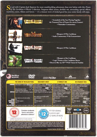 Pirates of The Caribbean 1-4 (Piraci z Karaibów 1-4) [4DVD]