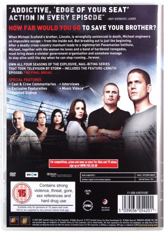 Prison Break Season 1-4 (Skazany na śmierć) [23DVD]