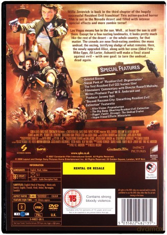Resident Evil 3: Extinction (Zagłada) [DVD]