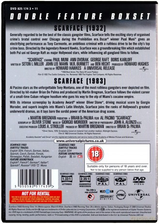 Scarface (1932/1983) (Człowiek z blizną) [2DVD]