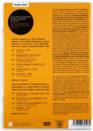 Coleman Hawkins, Harry Edison Quintet: London Concert 1964 [DVD]