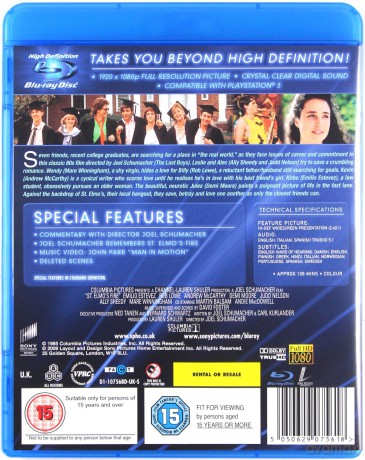 St Elmo's Fire (Ognie świętego Elma) [Blu-Ray]