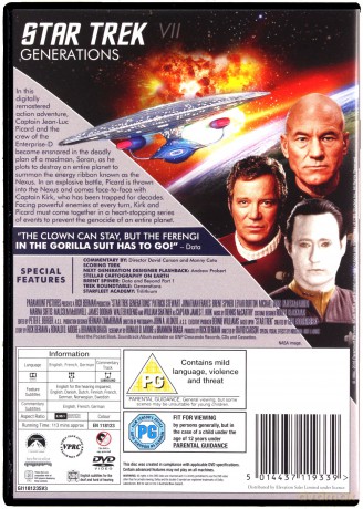 Star Trek VII: Generations (Star Trek VII: Pokolenia) [DVD]