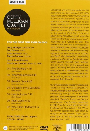 Gerry Mulligan Quartet: In Sweden [DVD]