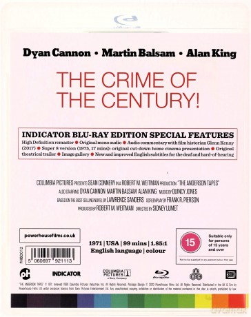 The Anderson Tapes (Taśmy prawdy) [Blu-Ray]