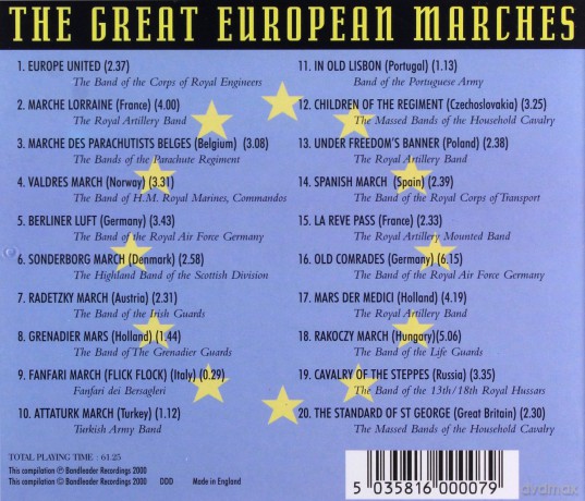 The Great European Marches [CD]