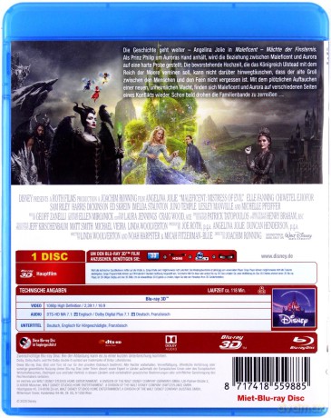 Maleficent: Mistress of Evil (Czarownica 2) [Blu-Ray 3D]