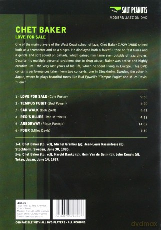 Chet Baker: Love For Sale [DVD]