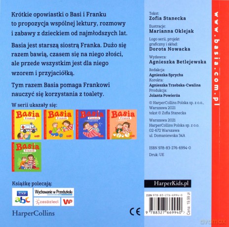 Basia, Franek i pielucha - Zofia Stanecka, Marianna Oklejak [KSIĄŻKA]