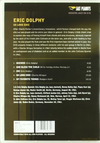Eric Dolphy: So Long Eric [DVD]