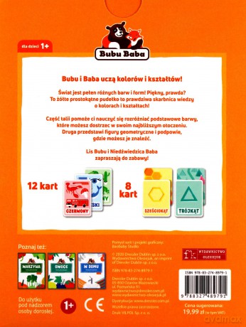 Bubu Baba. Karty obrazkowe. Kolory i kształty [KSIĄŻKA]