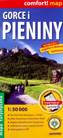 Comfort! map Gorce i Pieniny 1:50 000 mapa turystyczna