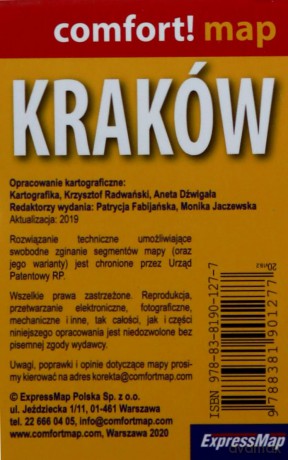 Comfort! map Kraków 1:20 000 minimapa