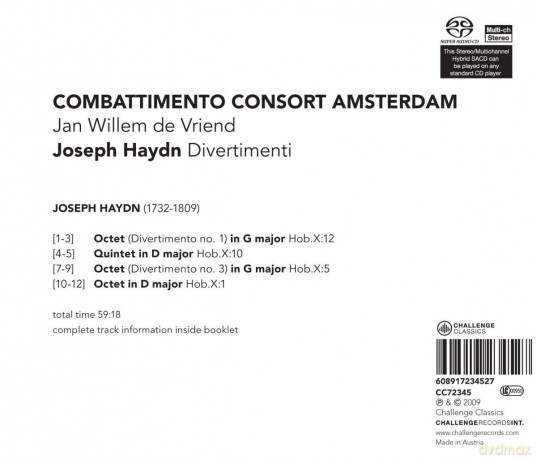 Combattimento Consort Amsterdam, Jan Willem de Vriend: Joseph Haydn: Divertimenti (Hybrid) [SACD]