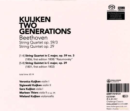 Kuijken String Quartet, Quintet: Ludwig van Beethoven: Two Generations Kuijken [SACD]