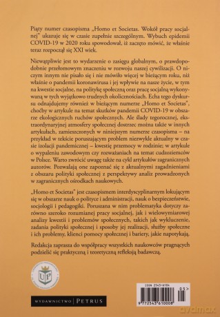 Homo et Societas. Wokół Pracy Socjalnej 5/2020 - Ireneusz Świtała, Dominika Sozańska [KSIĄŻKA]