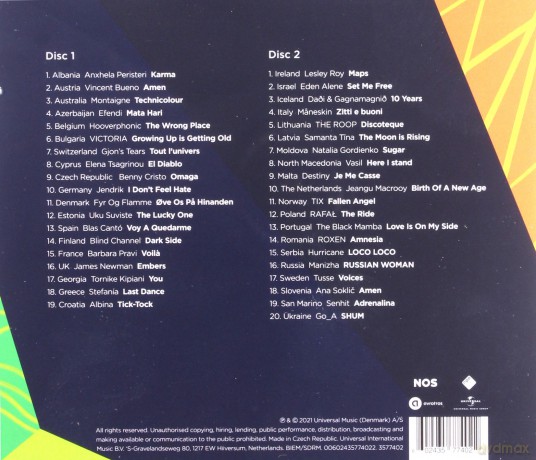 Eurovision Song Contest 2021 [2CD]