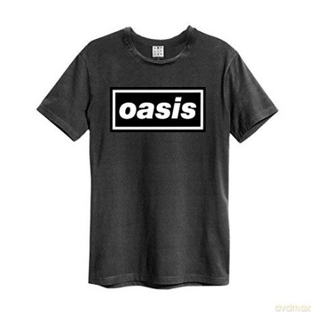 Oasis: Logo Amplified Vintage Charcoal Xx Large T Shirt