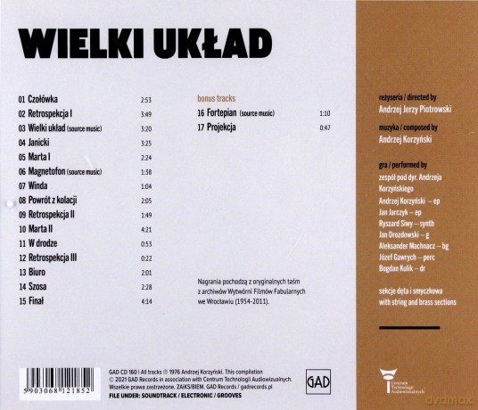 Wielki układ soundtrack (Andrzej Korzyński) [CD]
