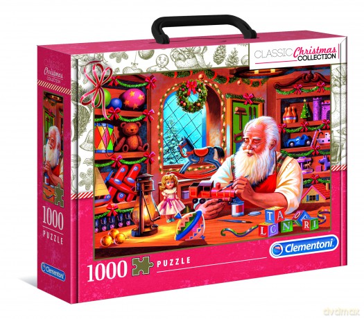 CLEMENTONI 1000 el. walizka kolekcja świąteczna 39584 [PUZZLE]
