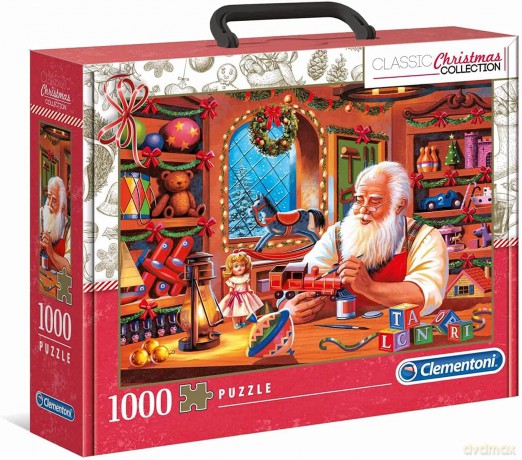 CLEMENTONI 1000 el. walizka kolekcja świąteczna 39584 [PUZZLE]