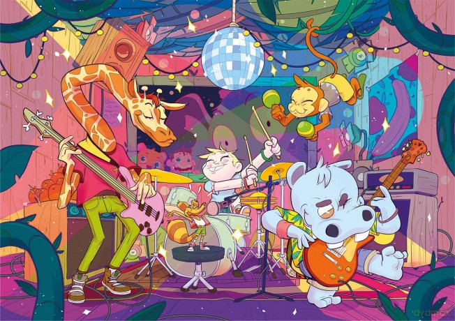 CLEMENTONI 104 el. brylantowe Music Band 20177 [PUZZLE]