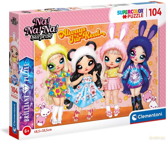 CLEMENTONI 104 el. brylantowe Na! Na! Na! Surprise! 20186 [PUZZLE]